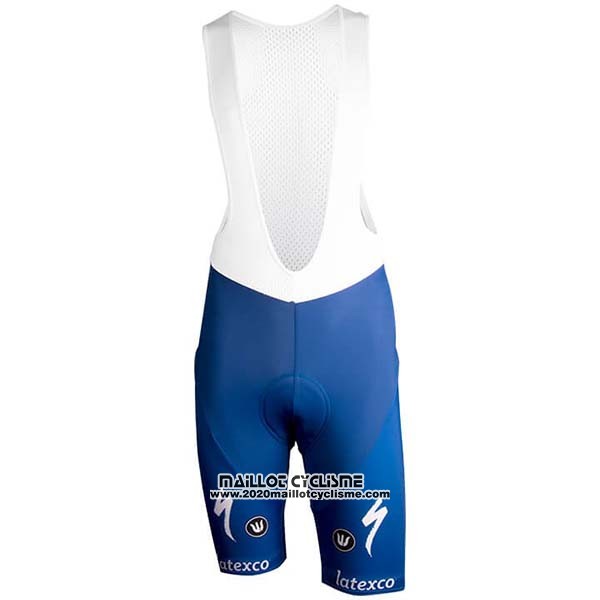 2020 Maillot Ciclismo Deceuninck Quick Step Blanc Bleu Manches Courtes et Cuissard